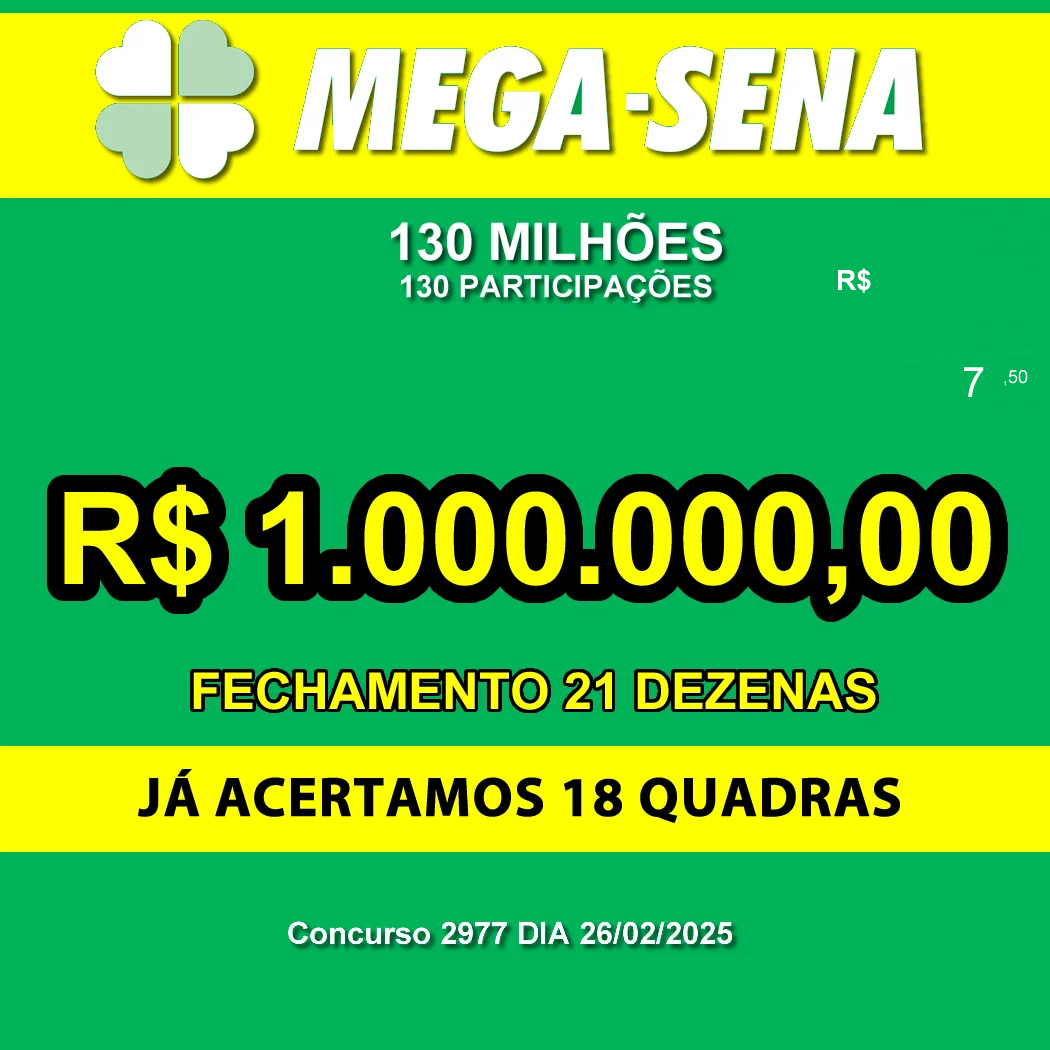 Bolão Mega-Sena 2977