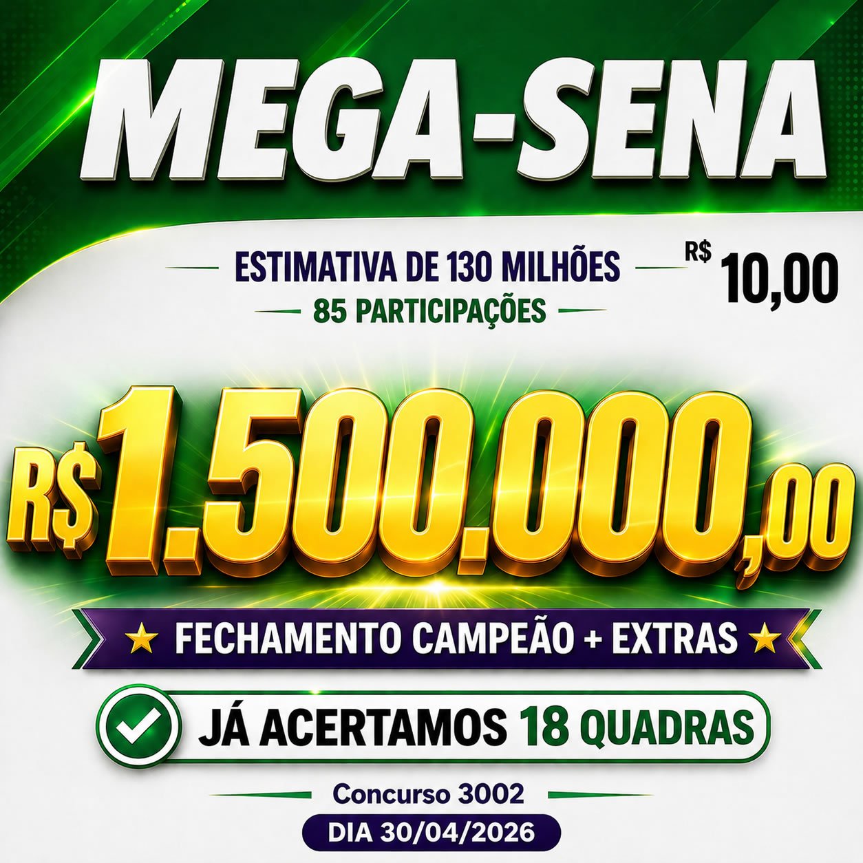 Bolão Mega-Sena 3002