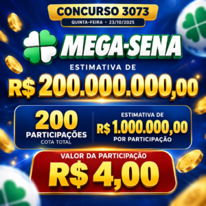 Bolão Mega-Sena 3073 200 MILHÕES